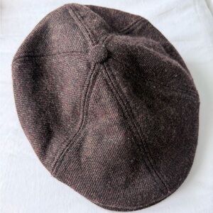 Barbour Wool Blend Flat Cap Brown Heritage British Style XL